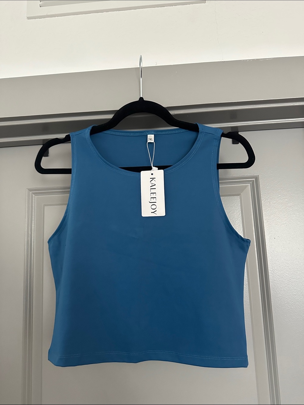 KaleeJoy | Blue Sleeveless Crop Tank Top